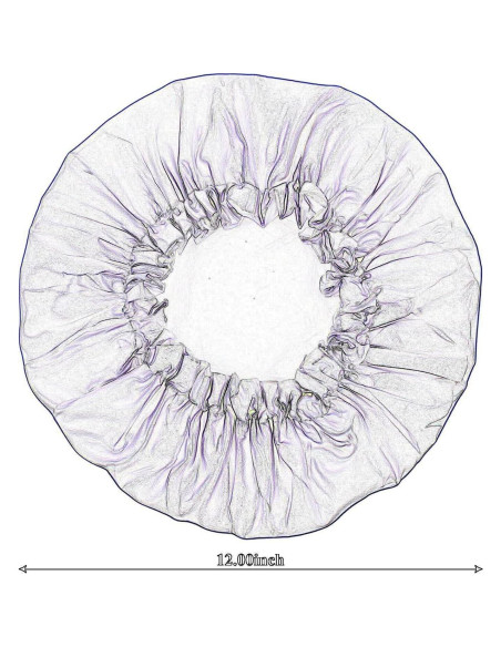 Gorras de Ducha Reutilizables WATAWA Doble Capa Impermeables 2 Pcs