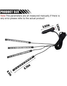 Tira de Luz LED Interior para Coche JOYCOURT Azul 12V 2