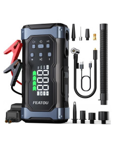 Arrancador de Salto 9000A Featou V8 con Compresor 12V