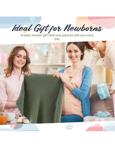 Juego de 6 Toallas de Baño Hahafelt Algodón Muselina Bebé