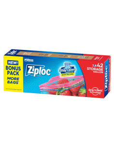 Bolsas de Almacenamiento Ziploc de 42 Unidades para Comida