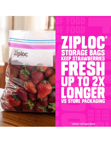 Bolsas de Almacenamiento Ziploc de 42 Unidades para Comida