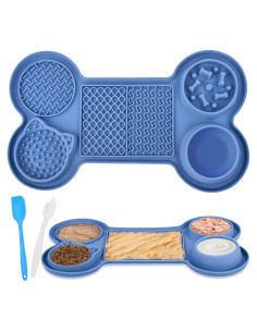 Alfombrilla de Alimentación Lenta Swihorab Azul 37.6x22.1cm