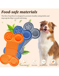 Alfombrilla de Alimentación Lenta Swihorab Azul 37.6x22.1cm 2