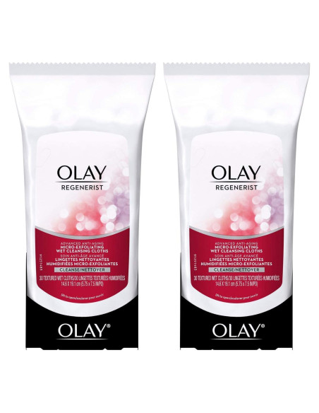 Toallitas Micro-Exfoliantes OLAY Regenerist 30 Unidades (Paquete de 2)