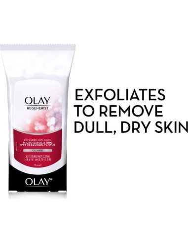Toallitas Micro-Exfoliantes OLAY Regenerist 30 Unidades (Paquete de 2)