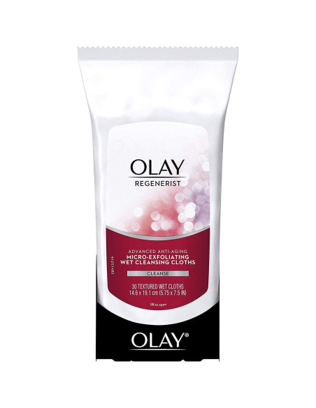Toallitas Micro-Exfoliantes OLAY Regenerist 30 Unidades (Paquete de 2)