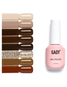 Kit de Esmalte en Gel GAOY 8 Colores 7 ml Otoño Encantador