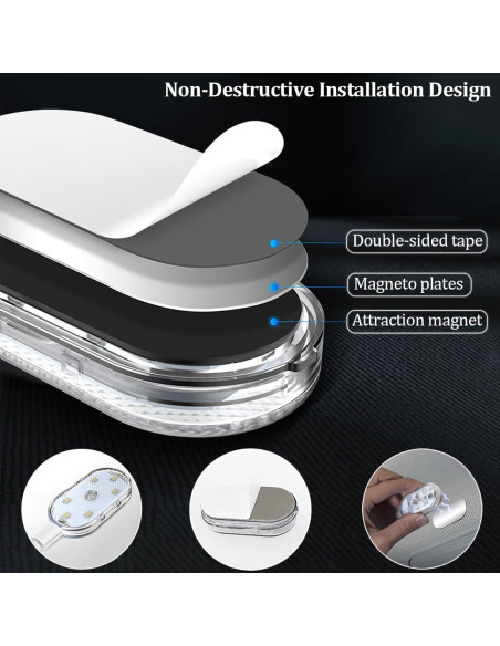 Luces LED Ambientales Zosppei 7 Colores para Coche 2 PCS