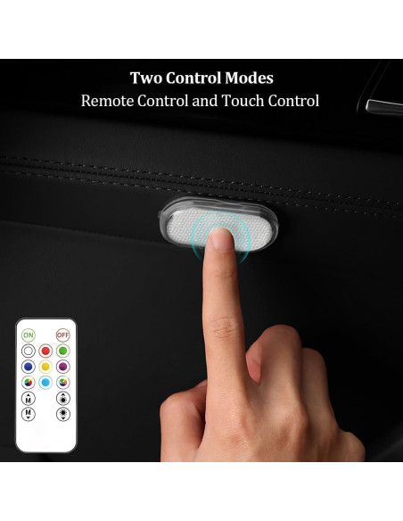 Luces LED Ambientales Zosppei 7 Colores para Coche 2 PCS