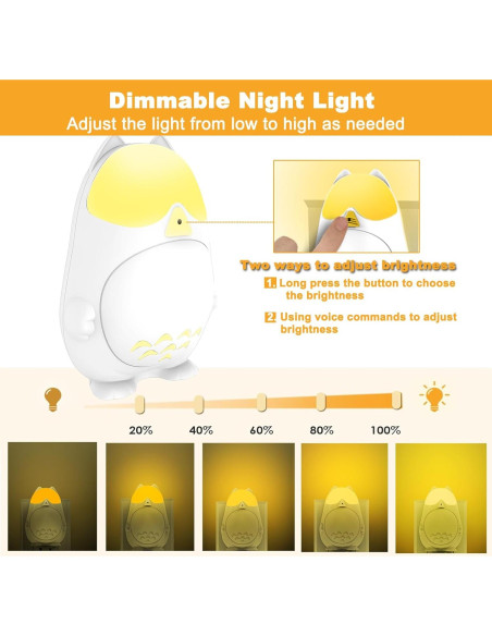 Luz Nocturna Inteligente RAVEtone Cat-201NL Regulable 2 Pzas