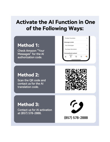 Auriculares Traductores AI Phegittg T68 80H Negro