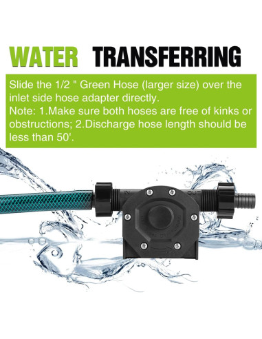 Bomba de Transferencia de Agua y Aceite TRUPOW 12.5 GPM