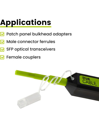 Limpiador de Punta de Fibra Óptica trueCABLE LC/MU 800 Limpiezas