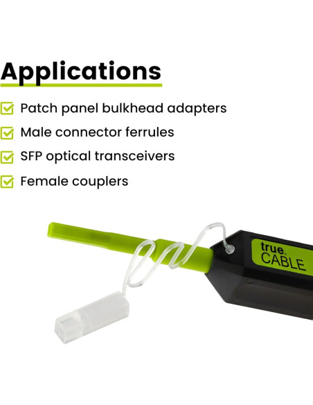 Limpiador de Punta de Fibra Óptica trueCABLE LC/MU 800 Limpiezas