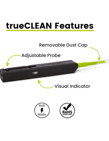 Limpiador de Punta de Fibra Óptica trueCABLE LC/MU 800 Limpiezas