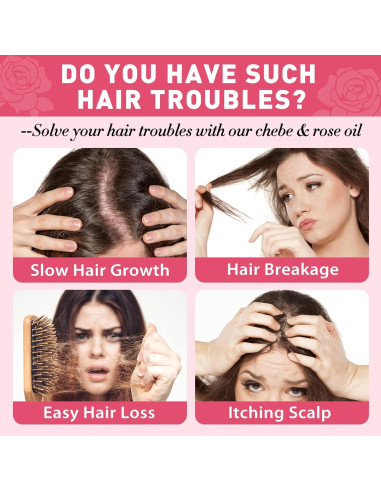 Aceite de Chebe y Rosa WOZUTUNT 118 ml - Crecimiento y Brillo