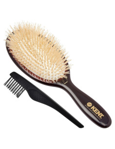 Cepillo Desenredante Ovalado Kent CSGM - Cerdas Naturales 19.7 cm