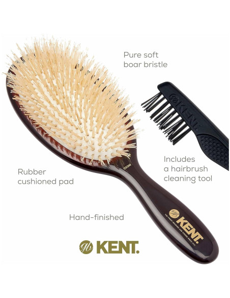 Cepillo Desenredante Ovalado Kent CSGM - Cerdas Naturales 19.7 cm Cepillo Desenredante Ovalado Kent CSGM - Cerdas Naturales 19.7 cm