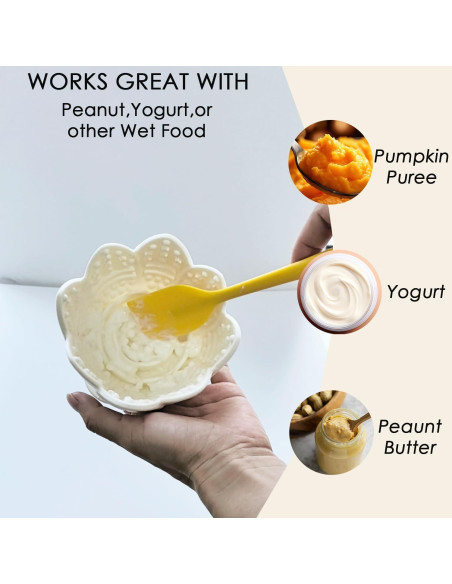 Tazón Lamer para Perros AVYDIIF Beige 12x12x7.6cm Antideslizante