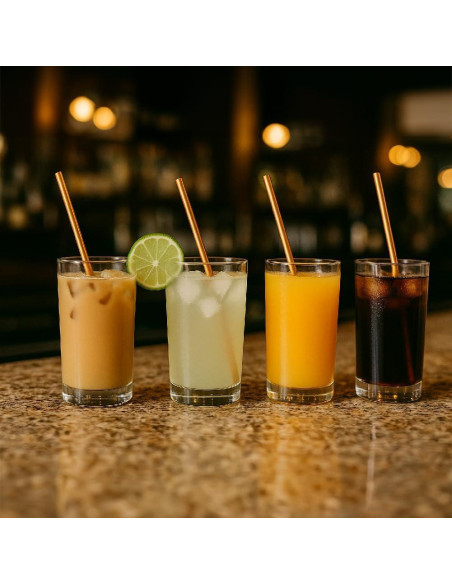 Popotes Reutilizables de Cobre Modern Home - 21.6 cm - Juego de 2