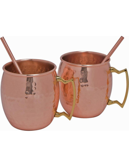 Popotes Reutilizables de Cobre Modern Home - 21.6 cm - Juego de 2