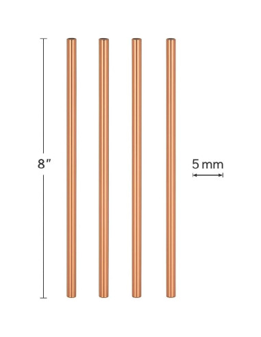 Popotes Reutilizables de Cobre Modern Home - 21.6 cm - Juego de 2