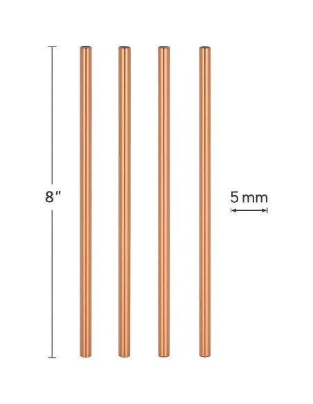 Popotes Reutilizables de Cobre Modern Home - 21.6 cm - Juego de 2