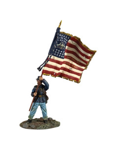 Figura de Metal W. Britain Guerra Civil Americana 38th Pennsylvania 1:30