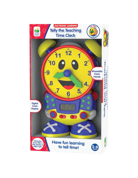 Reloj de Enseñanza del Tiempo Telly Clásico - Educativo y Seguro