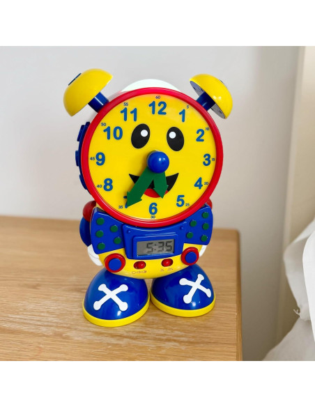 Reloj de Enseñanza del Tiempo Telly Clásico - Educativo y Seguro