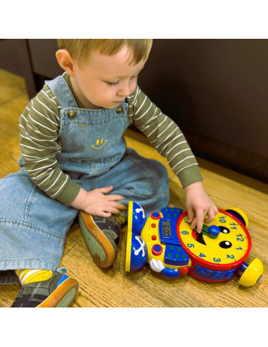 Reloj de Enseñanza del Tiempo Telly Clásico - Educativo y Seguro