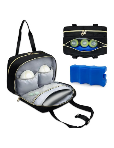 Bolsa de Leche Materna Portátil Liveagain con Hielo Negro