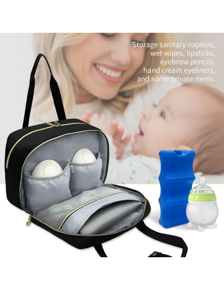 Bolsa de Leche Materna Portátil Liveagain con Hielo Negro