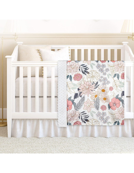 Manta de Recibo para Bebés HNHUAMING Floral 76x102 cm