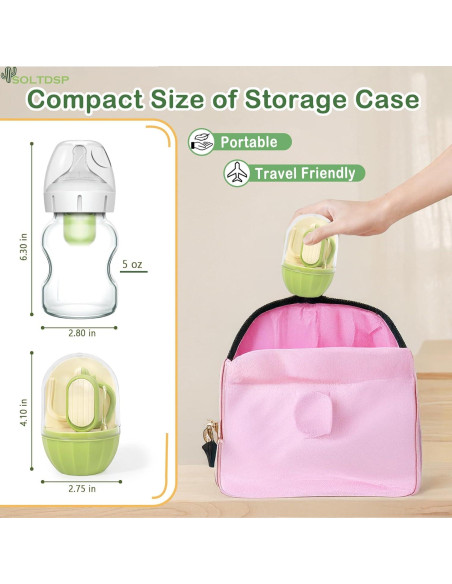 Kit de Uñas para Bebés 5 en 1 Soltdsp Verde con Estuche