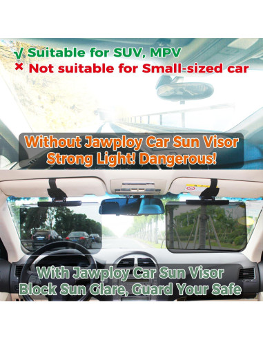 Extensor de Visera Solar Jawploy SD-2305 para SUV y MPV