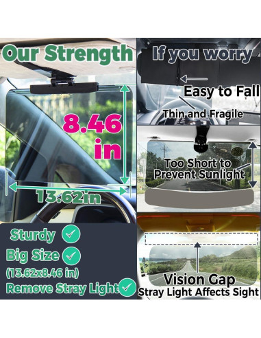 Extensor de Visera Solar Jawploy SD-2305 para SUV y MPV