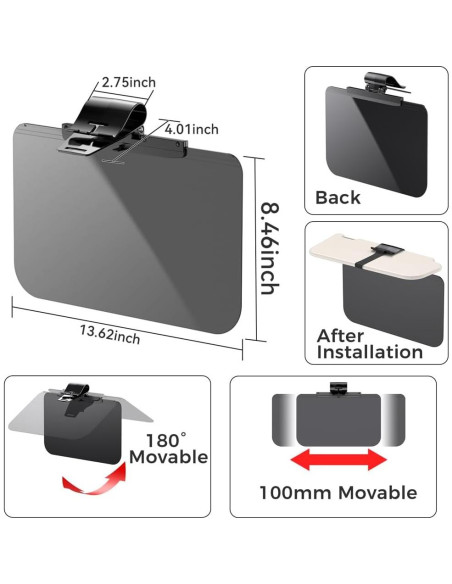 Extensor de Visera Solar Jawploy SD-2305 para SUV y MPV