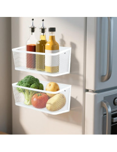 Estante de Especias Magnético VAlinks 2 Piezas Blanco 27.94cm 2