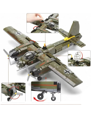 Bloques de Construcción Militar General Jim JU88 - 559 Piezas