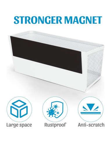 Estante de Especias Magnético VAlinks 2 Piezas Blanco 27.94cm