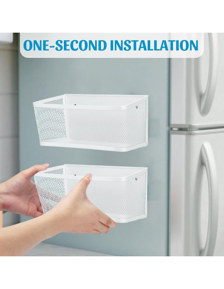 Estante de Especias Magnético VAlinks 2 Piezas Blanco 27.94cm