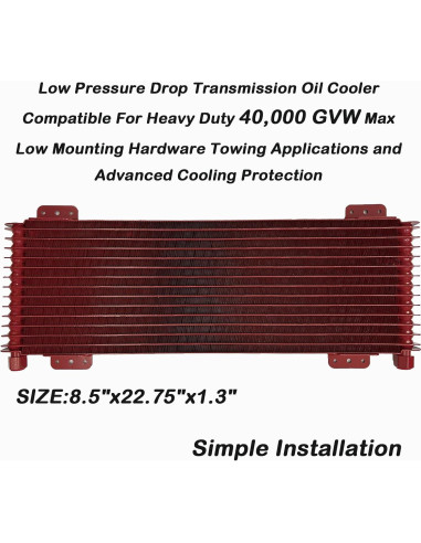 Enfriador de Aceite de Transmisión OVANOH LPD47391 21.6x57.8 cm