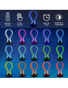 Soporte para Auriculares Ammonite con Luz LED y Carga USB 2