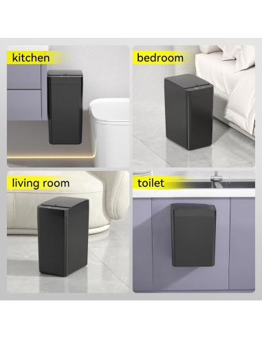 Basurero Automático Kaylowe 9.84L Sin Tacto Negro