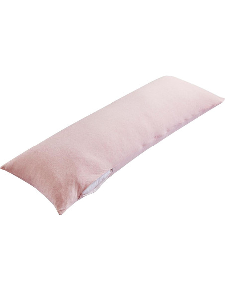 Funda de Almohada de Cuerpo Oubonun 100% Algodón Rosa Bebé 53x137cm