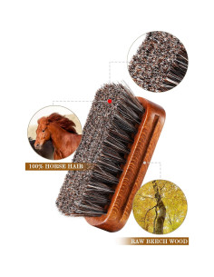 Kit de Cepillos para Pulir Zapatos YoungJoy 3 Piezas Cerdas de Caballo 2