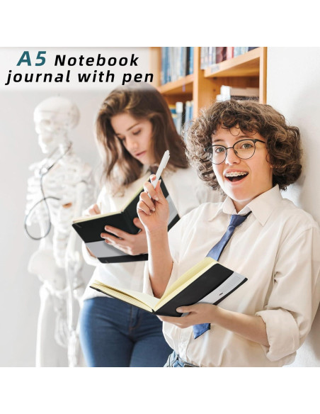 Coopay 6 Cuadernos A5 Tapa Dura con Bolígrafos Blancos 100GSM Coopay 6 Cuadernos A5 Tapa Dura con Bolígrafos Blancos 100GSM
