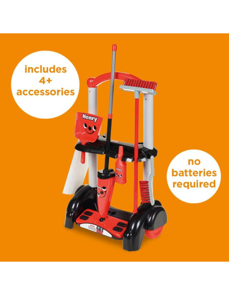 Carro de Limpieza Casdon Henry con Accesorios para Niños